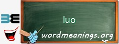 WordMeaning blackboard for luo